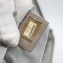 CHANEL Backpack Nylon Silver White CC Auth bs33128-12