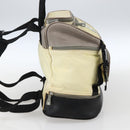 CHANEL Backpack Nylon Silver White CC Auth bs33128-3