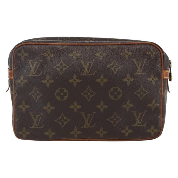 LOUIS VUITTON Monogram Compiegne 23 Clutch Bag M51847 LV Auth bs33130