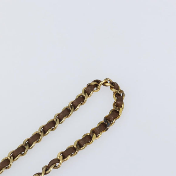 CHANEL Kettingriem metaal Zwart Goud CC Auth bs33131