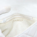 CHANEL Gürteltasche Lammleder Gold Weiß CC Auth bs33133-21