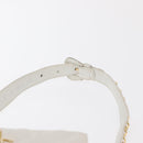 CHANEL Gürteltasche Lammleder Gold Weiß CC Auth bs33133-14