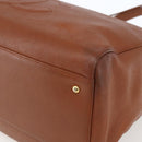 CHANEL Tote Bag Caviar Skin Brown Gold CC Auth bs33137-9