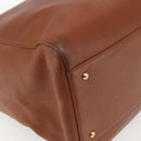 CHANEL Tote Bag Caviar Skin Brown Gold CC Auth bs33137-14