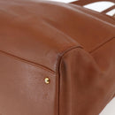 CHANEL Tote Bag Caviar Skin Brown Gold CC Auth bs33137-15