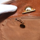 CHANEL Tote Bag Caviar Skin Brown Gold CC Auth bs33137-20