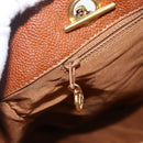 CHANEL Tote Bag Caviar Skin Brown Gold CC Auth bs33137-22