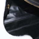 CHANEL Clutch Bag Patent leather Gold Black CC Auth bs33144-10