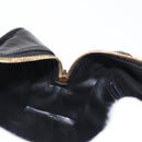 CHANEL Clutch Bag Patent leather Gold Black CC Auth bs33144-17