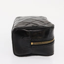 CHANEL Clutch Bag Patent leather Gold Black CC Auth bs33144-3