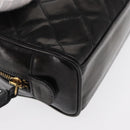 CHANEL Clutch Bag Patent leather Gold Black CC Auth bs33144-7