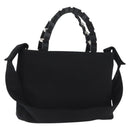 Salvatore Ferragamo Hand Bag Canvas 2way Black Auth bs33146-1