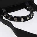 Salvatore Ferragamo Hand Bag Canvas 2way Black Auth bs33146-7