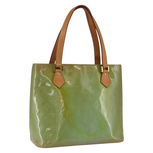LOUIS VUITTON Monogram Vernis Houston Hand Bag Baby Blue M91005 LV Auth bs33150