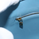 LOUIS VUITTON Monogram Vernis Houston Hand Bag Baby Blue M91005 LV Auth bs33150-18