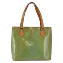 LOUIS VUITTON Monogram Vernis Houston Hand Bag Baby Blue M91005 LV Auth bs33150-13