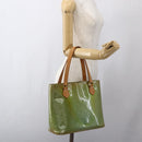 LOUIS VUITTON Monogram Vernis Houston Hand Bag Baby Blue M91005 LV Auth bs33150-23