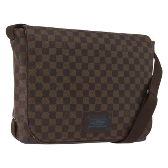 LOUIS VUITTON Damier Ebene Brooklyn MM Shoulder Bag N51211 LV Auth bs33156