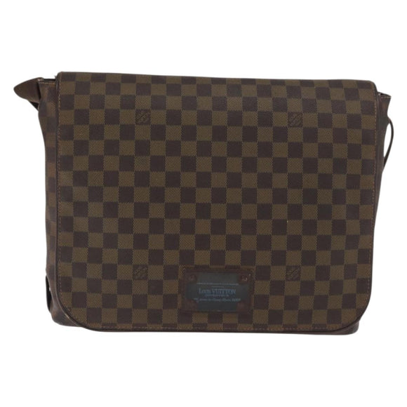 LOUIS VUITTON Damier Ebene Brooklyn MM Shoulder Bag N51211 LV Auth bs33156