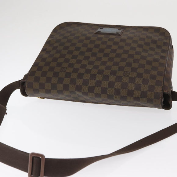 LOUIS VUITTON Damier Ebene Brooklyn MM Shoulder Bag N51211 LV Auth bs33156