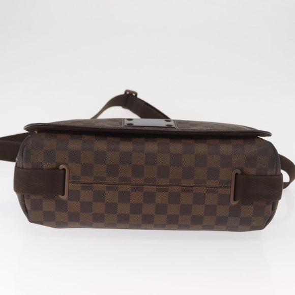 LOUIS VUITTON Damier Ebene Brooklyn MM Shoulder Bag N51211 LV Auth bs33156