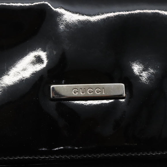GUCCI Tote Bag Patent leather Black 007 2023 0231 Auth bs33161