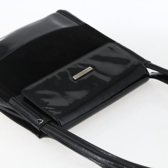 GUCCI Tote Bag Patent leather Black 007 2023 0231 Auth bs33161