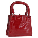 Miu Miu Hand Bag Patent leather Red Silver Auth bs33162-1