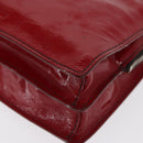 Miu Miu Hand Bag Patent leather Red Silver Auth bs33162-13