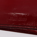 Miu Miu Hand Bag Patent leather Red Silver Auth bs33162-14