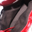 Miu Miu Hand Bag Patent leather Red Silver Auth bs33162-16