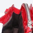 Miu Miu Hand Bag Patent leather Red Silver Auth bs33162-17