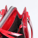 Miu Miu Hand Bag Patent leather Red Silver Auth bs33162-18