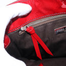 Miu Miu Hand Bag Patent leather Red Silver Auth bs33162-23