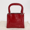 Miu Miu Hand Bag Patent leather Red Silver Auth bs33162-28
