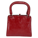 Miu Miu Hand Bag Patent leather Red Silver Auth bs33162-3