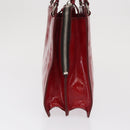 Miu Miu Hand Bag Patent leather Red Silver Auth bs33162-4