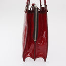 Miu Miu Hand Bag Patent leather Red Silver Auth bs33162-5