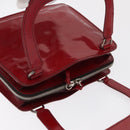 Miu Miu Hand Bag Patent leather Red Silver Auth bs33162-6