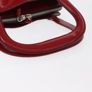 Miu Miu Hand Bag Patent leather Red Silver Auth bs33162-7
