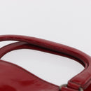 Miu Miu Hand Bag Patent leather Red Silver Auth bs33162-8