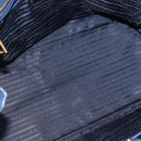 PRADA Handtasche Saffiano Leder Blau Gold Original bs33165-10