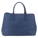 PRADA Handtasche Saffiano Leder Blau Gold Original bs33165-2