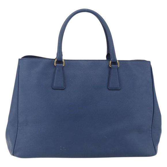PRADA Handtasche Saffiano Leder Blau Gold Original bs33165