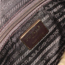 PRADA Chain Shoulder Bag Nylon Brown Gold Auth bs33167-20
