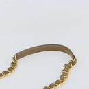 PRADA Chain Shoulder Bag Nylon Brown Gold Auth bs33167-14