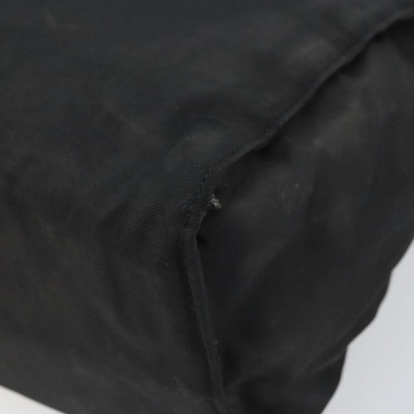 PRADA Hand Bag Nylon Black Silver Auth bs33168