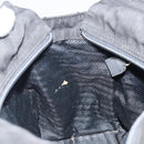 PRADA Hand Bag Nylon Black Silver Auth bs33168-20