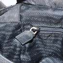 PRADA Hand Bag Nylon Black Silver Auth bs33168-21