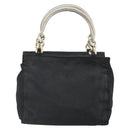 PRADA Hand Bag Nylon Black Silver Auth bs33168-2